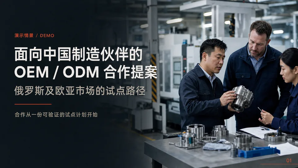 面向中国制造伙伴的 OEM / ODM 合作提案, слайд 1 из 8