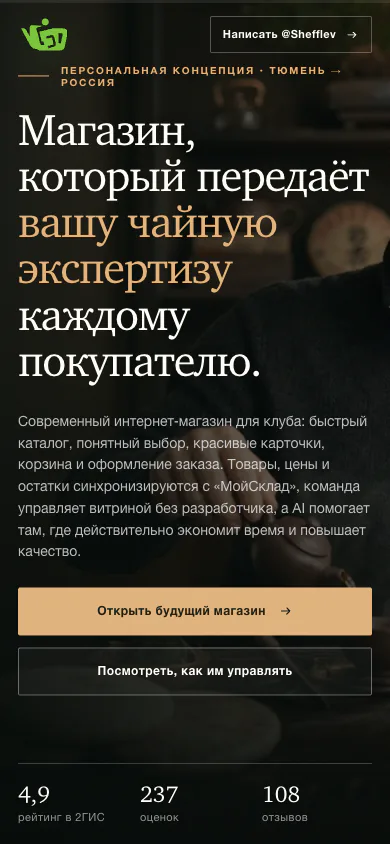 Мойчай.Тюмень × ИИ — продуктовая концепция: позиционирование будущего магазина на телефоне